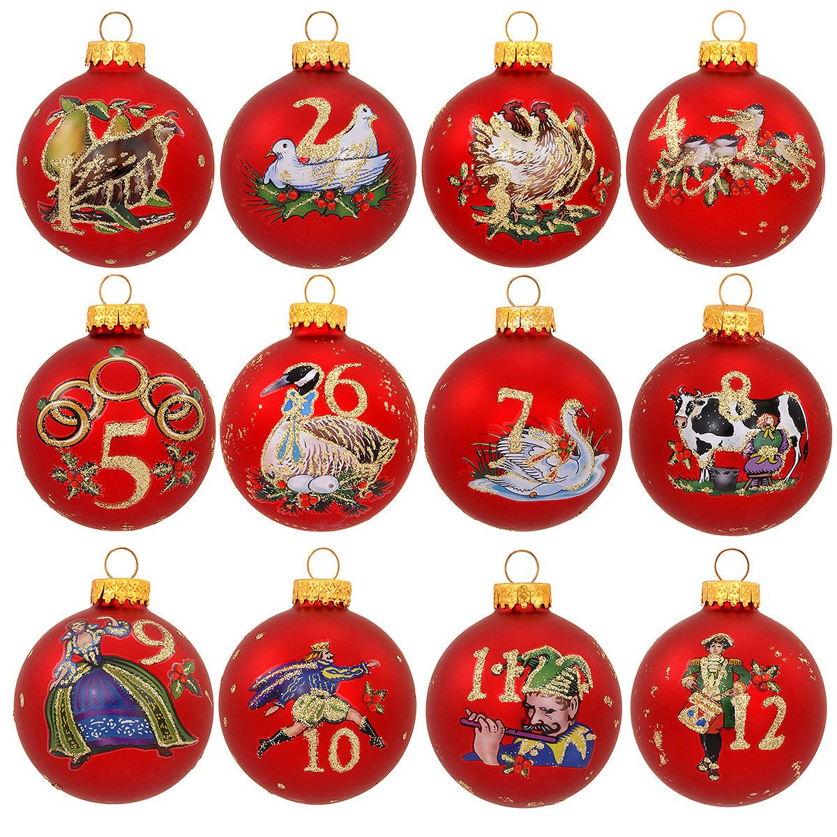 Twelve Days Of Christmas 12 Piece Ornament Set