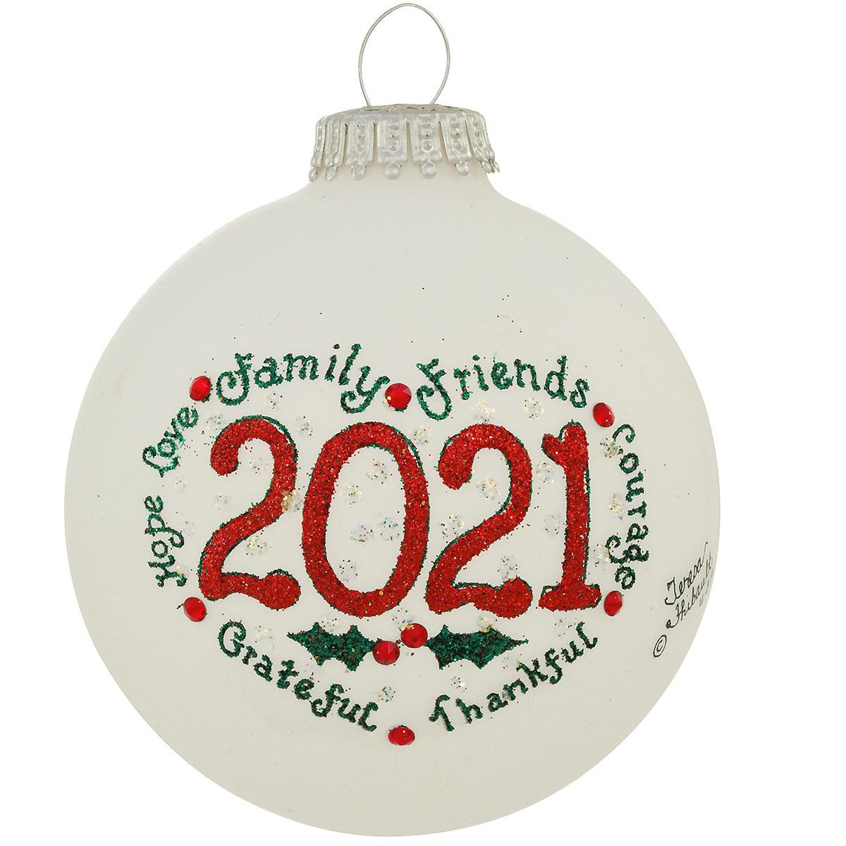 2021 Heart Gifts Glass Ornament