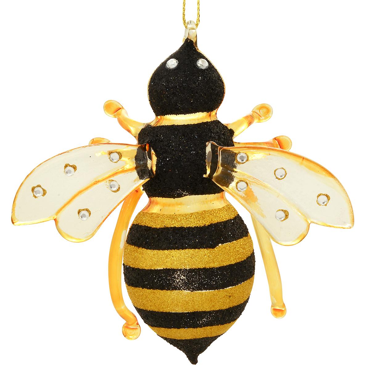 Bee Art Glass Ornament
