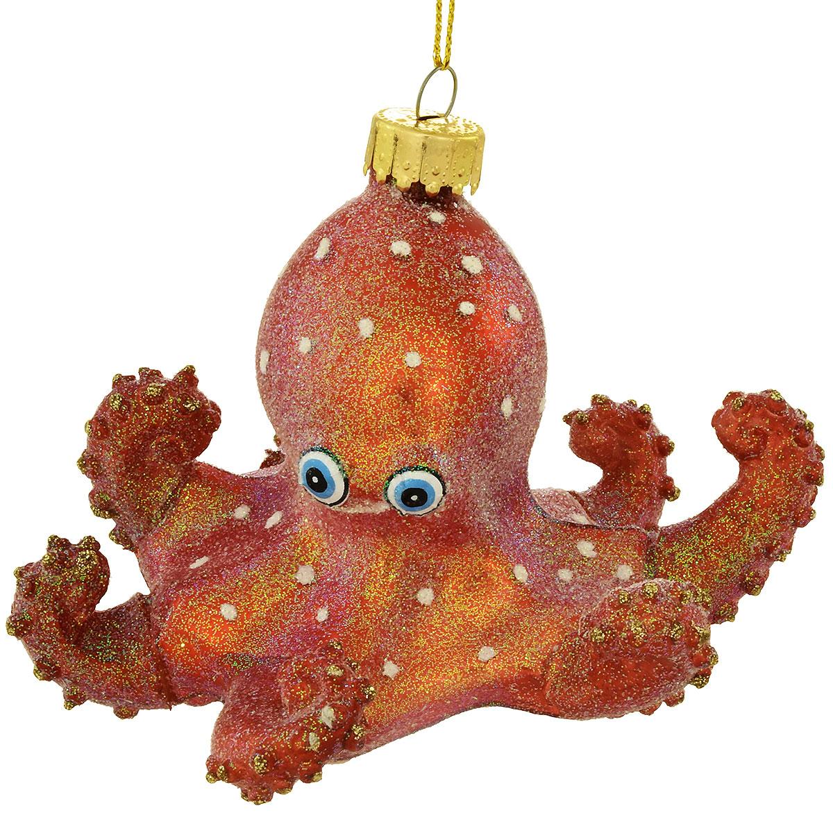 Octopus Orange Ornament