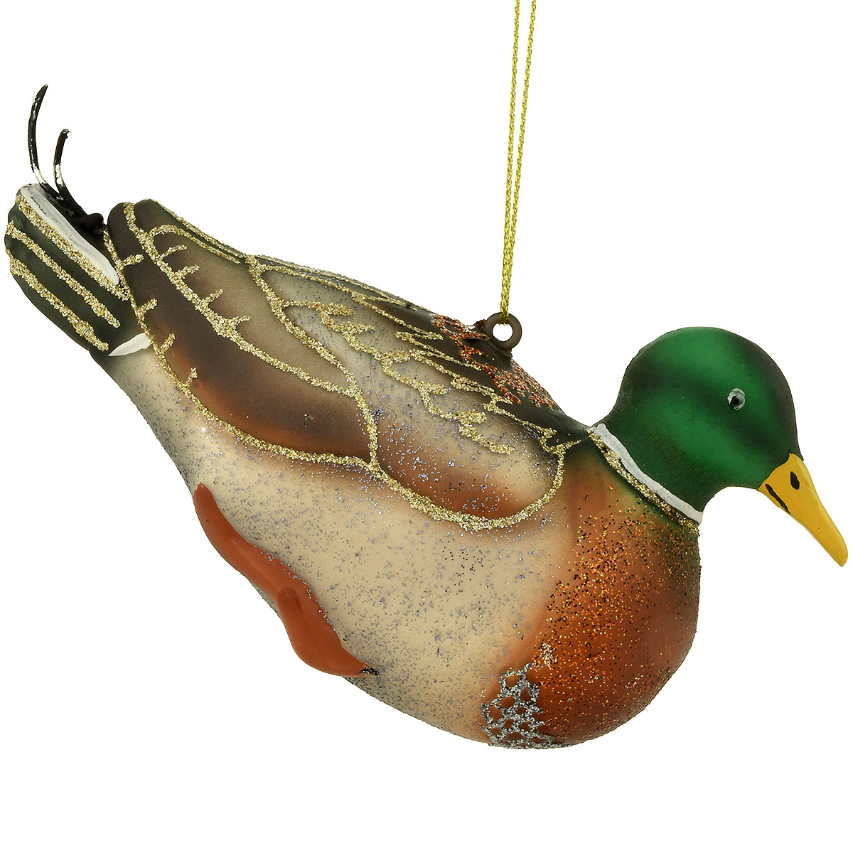 Mallard Duck Glass Ornament