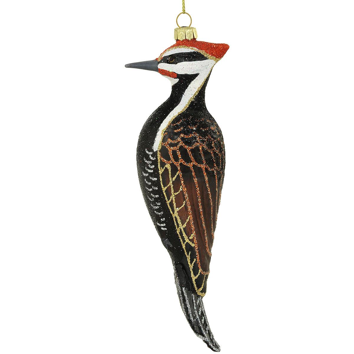 Pileated Woodpecker Glass Ornament