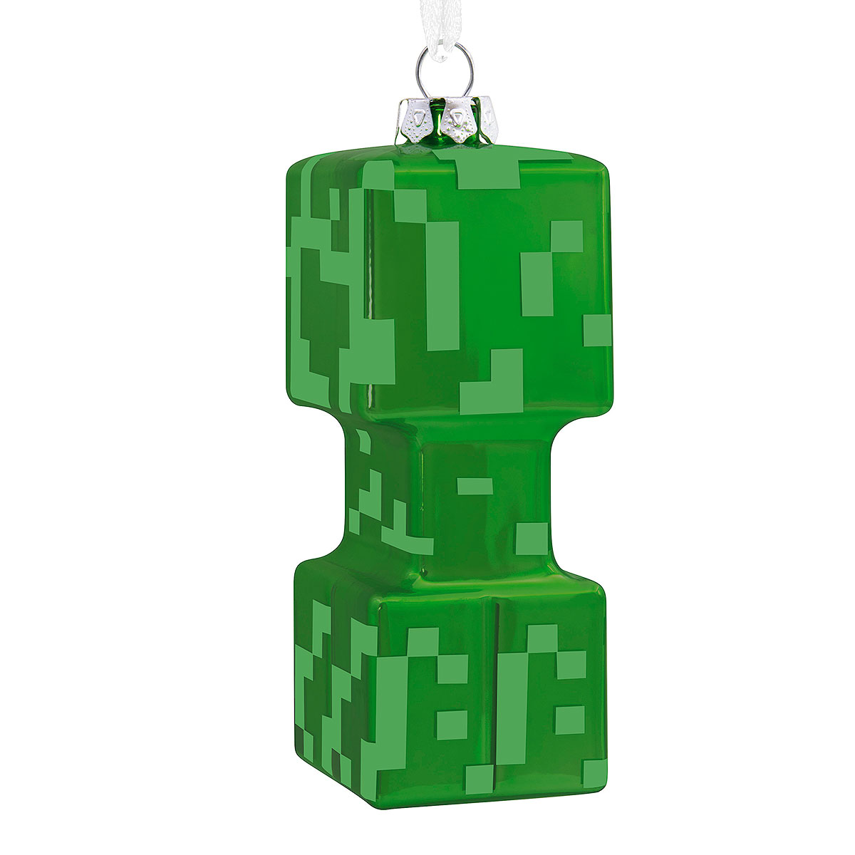 Hallmark Minecraft Sweeper Glass Christmas Ornament Back