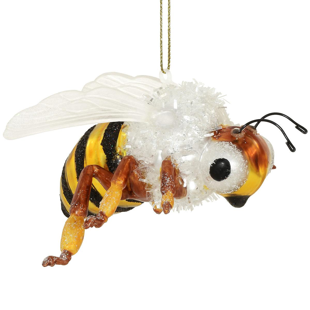 Bumble Bee Glass Ornament