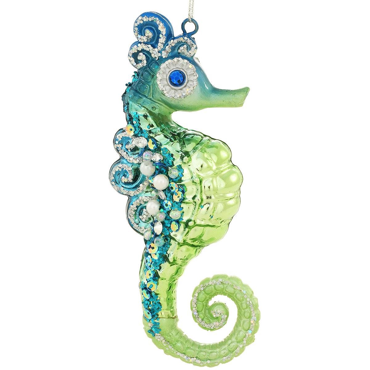 Seahorse 5½” Glass Ornament