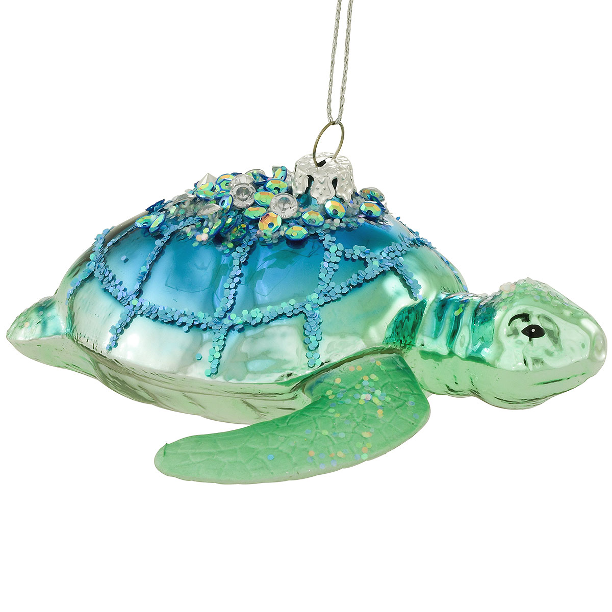 Sea Turtle Green And Blue Ornament