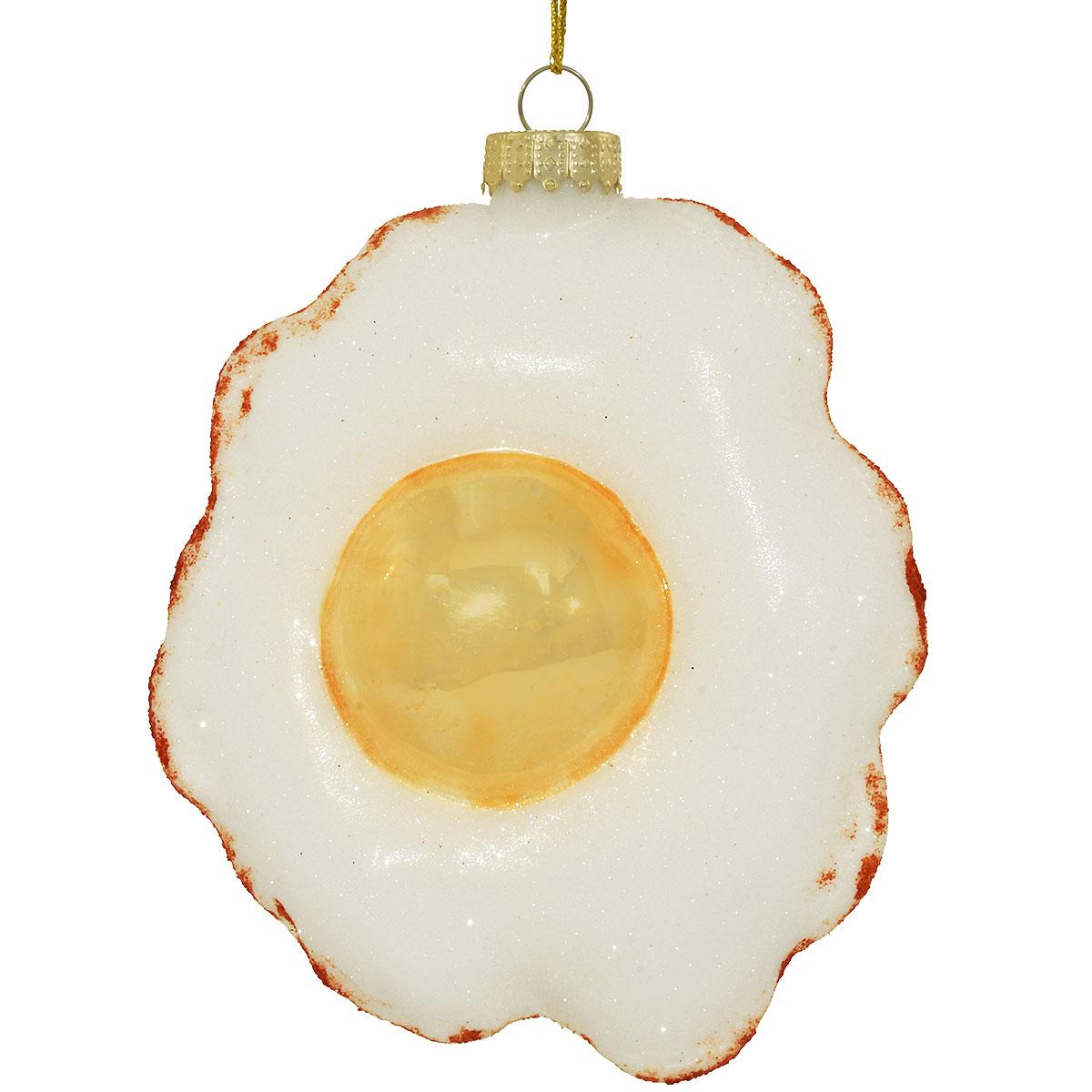 Fried Egg Glass Ornament