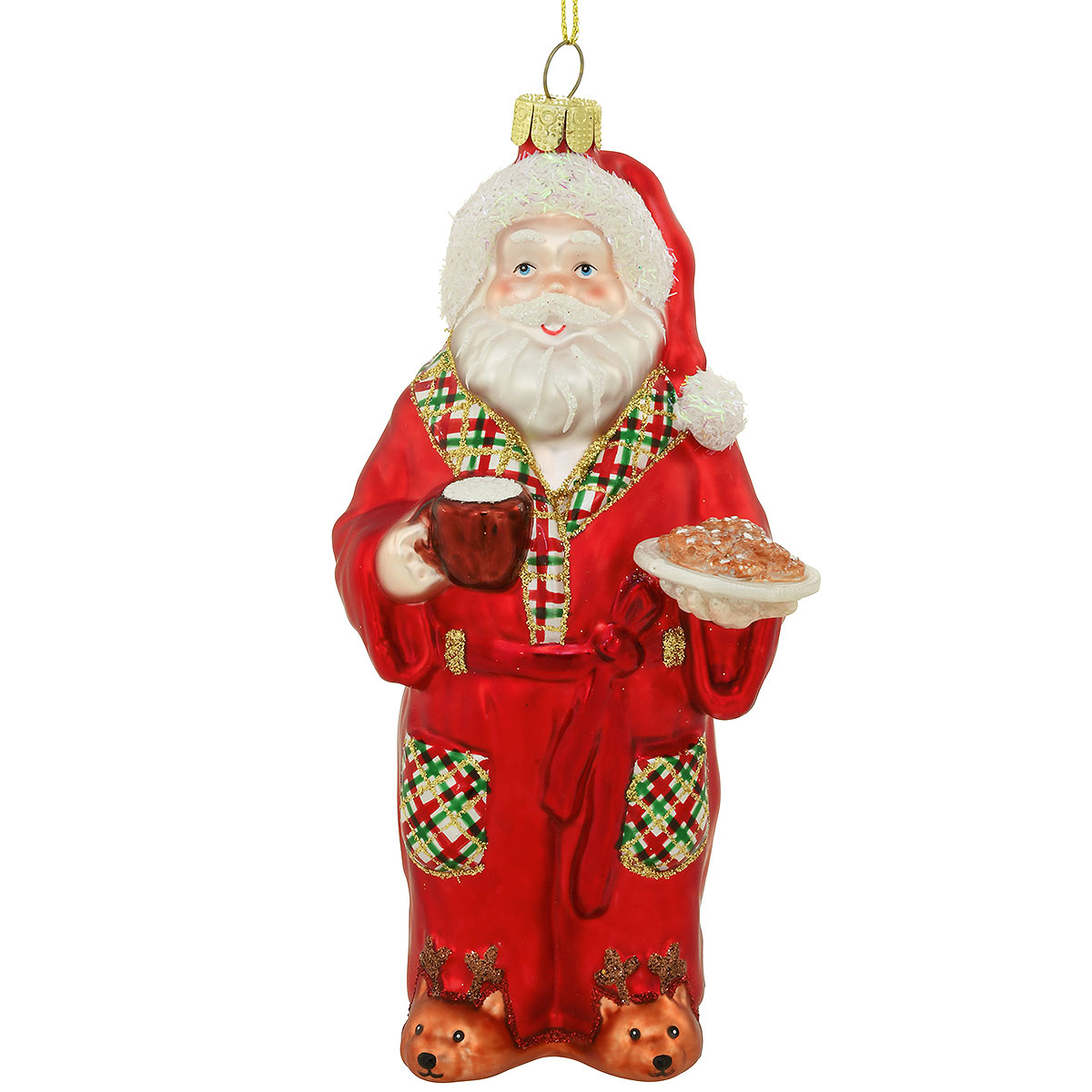 Santa In Robe Ornament