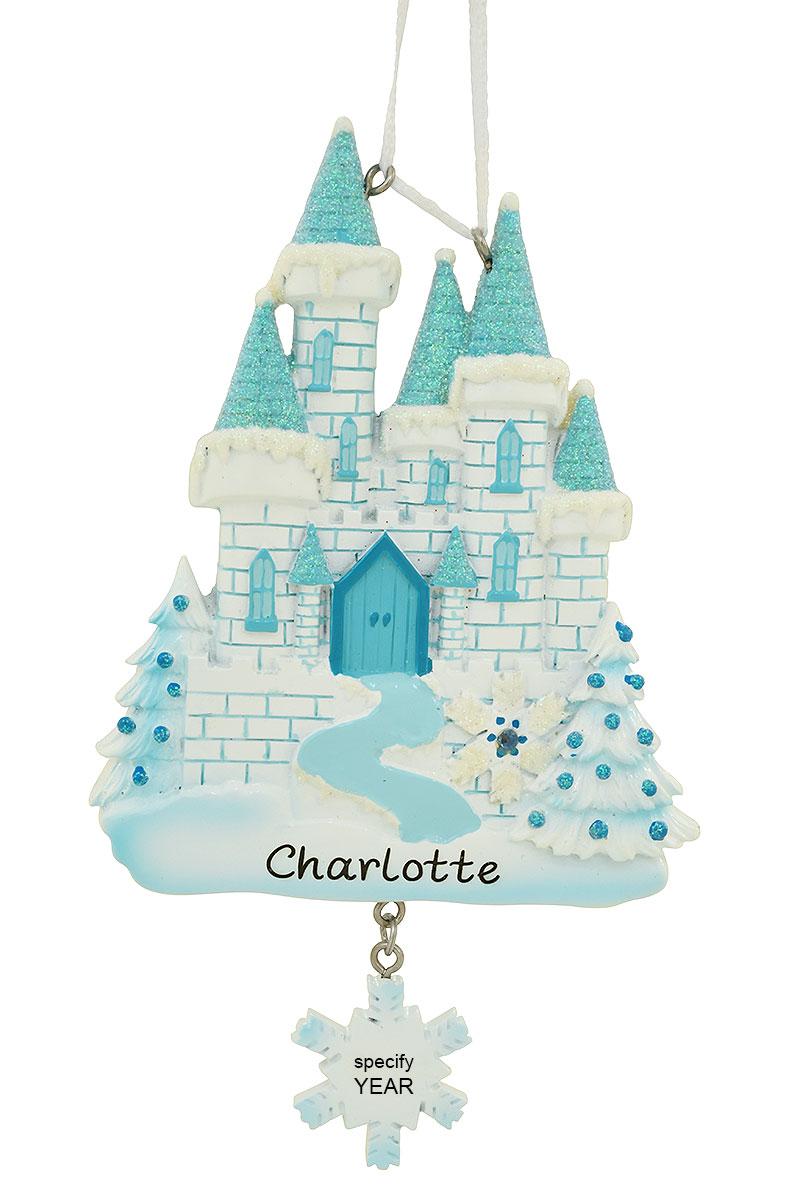 Personalized Ice Castle Ornament