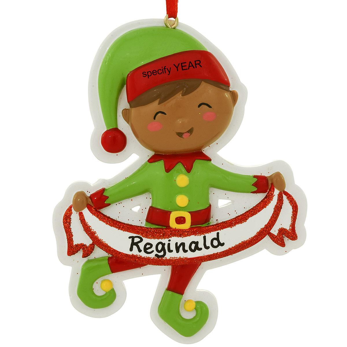 Personalized Black Boy Elf