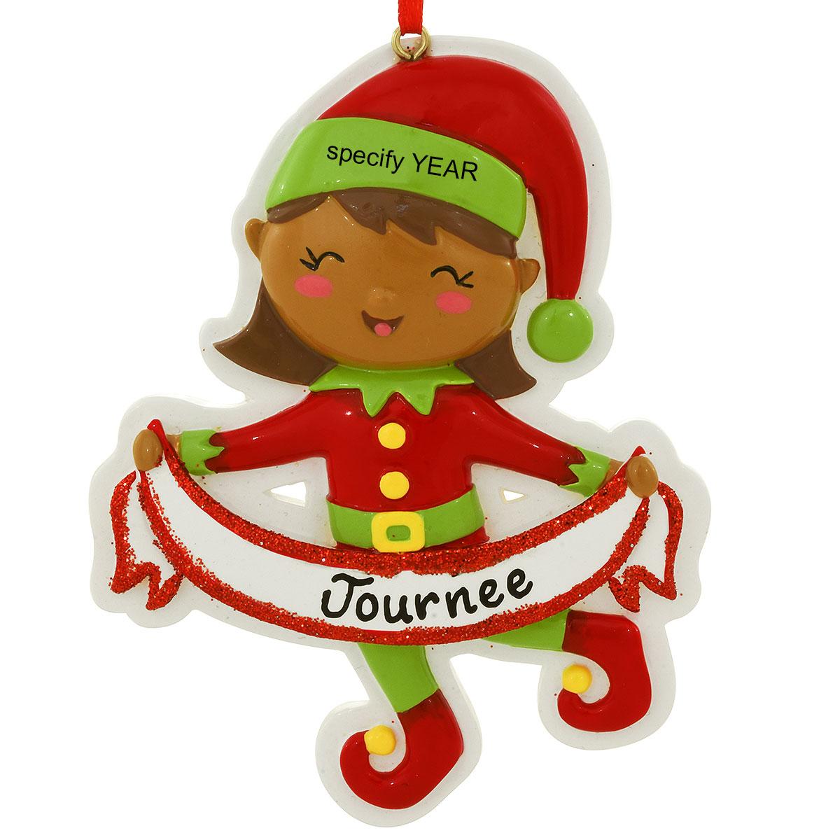 Personalized Black Girl Elf