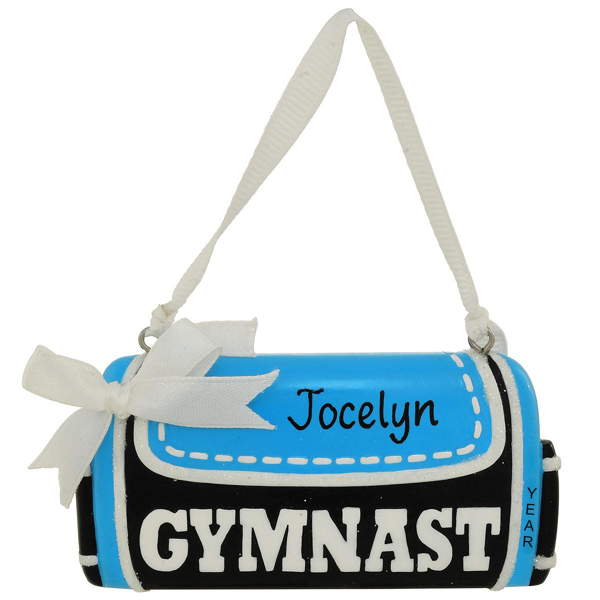 Personalized Gymnast Bag Ornament