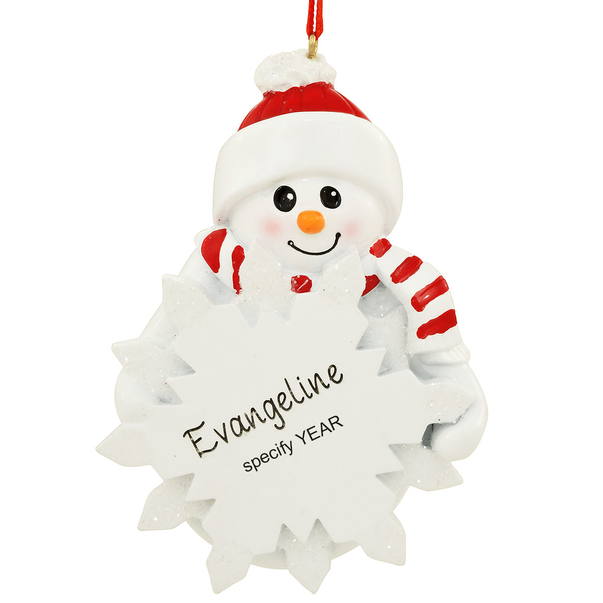 Personalized Snowman Snowflake