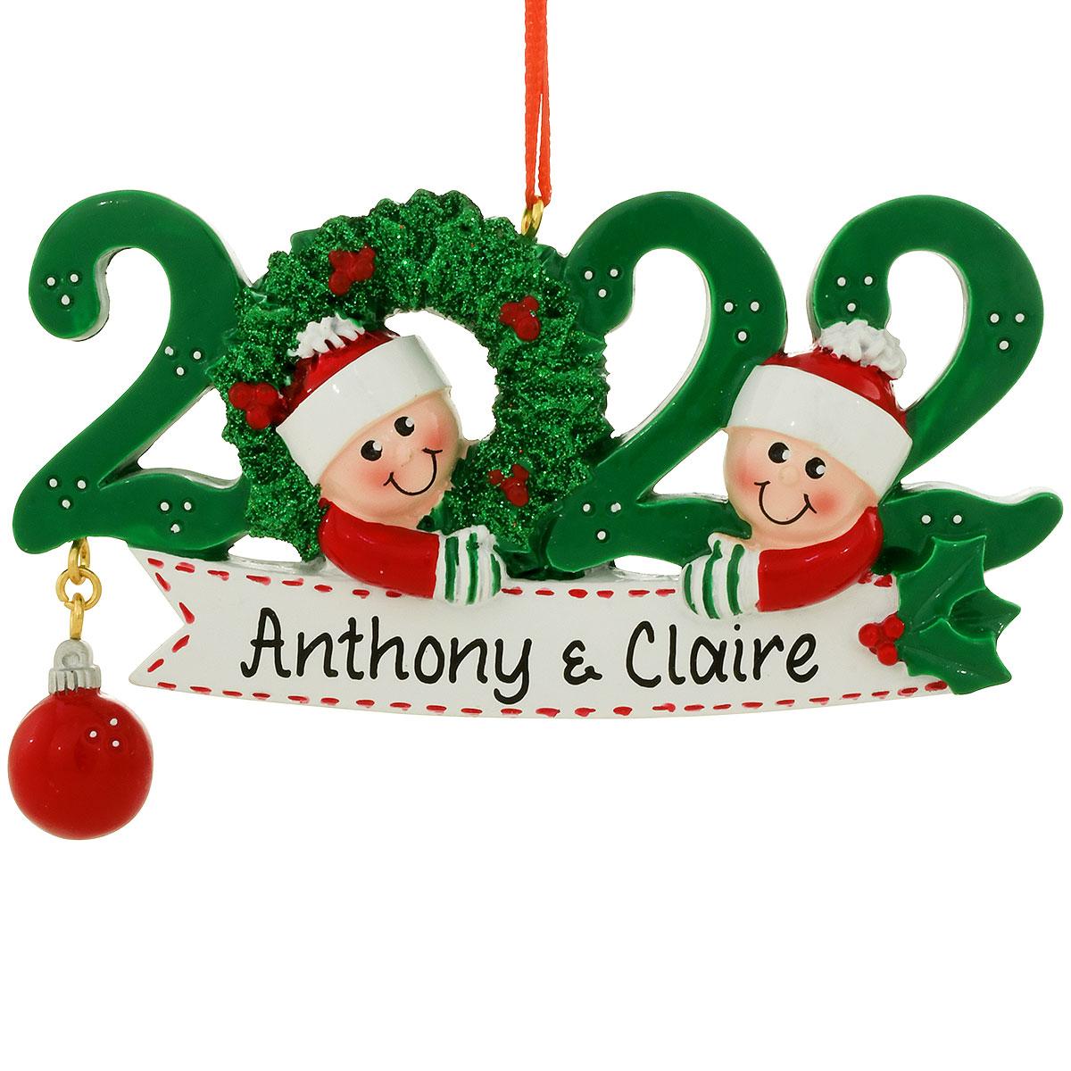 Personalized 2022 Couple In Wreath