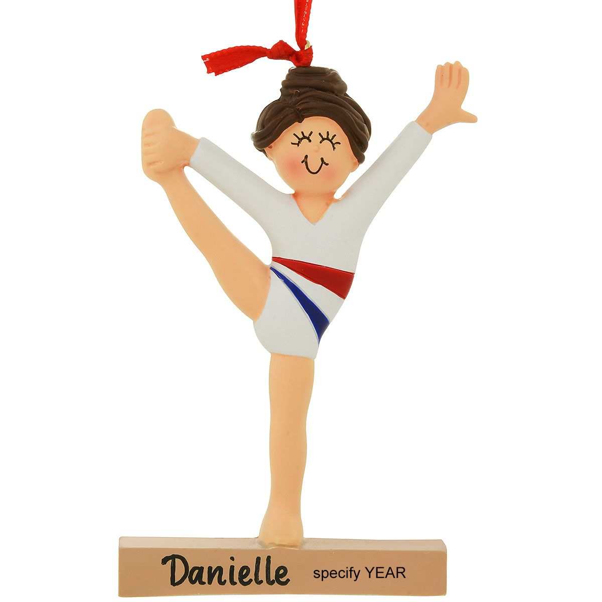 Personalized Gymnast Child Brunette