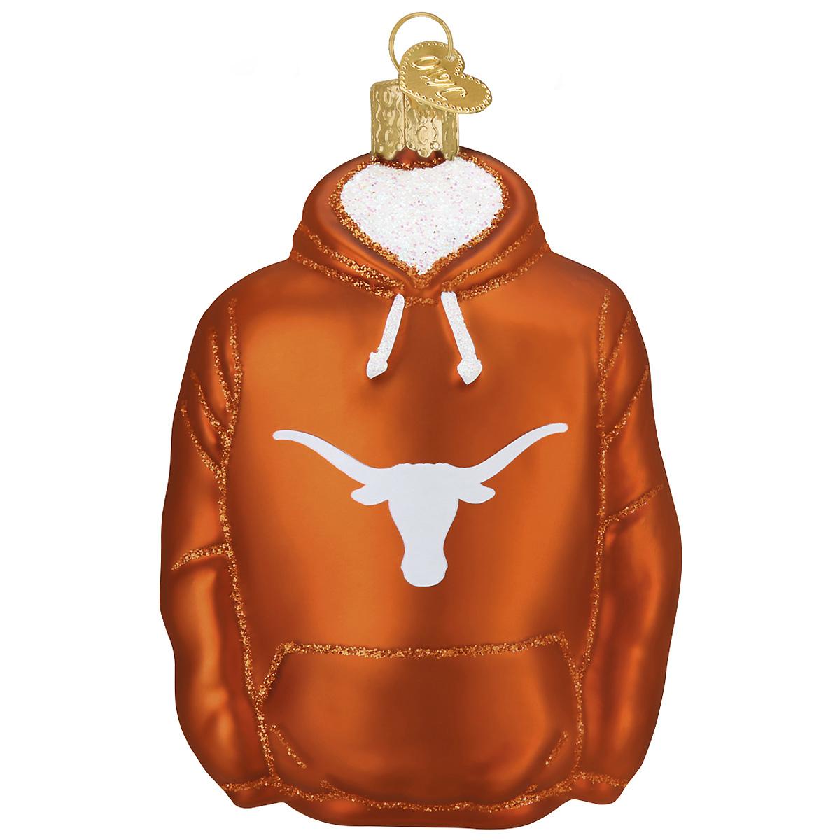 University Of Texas At Austin Hoodie Glass Ornament