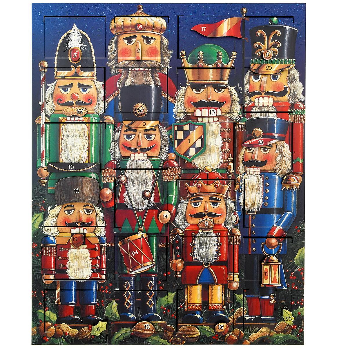 Wood Nutcracker Advent Calendar Box