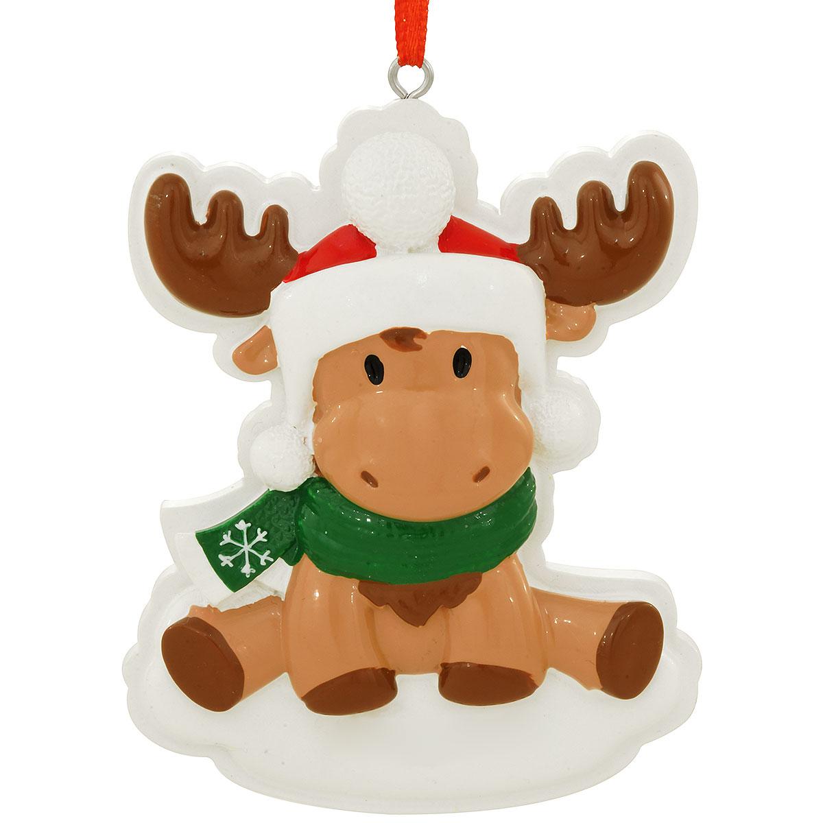 Personalized Moose Baby Ornament