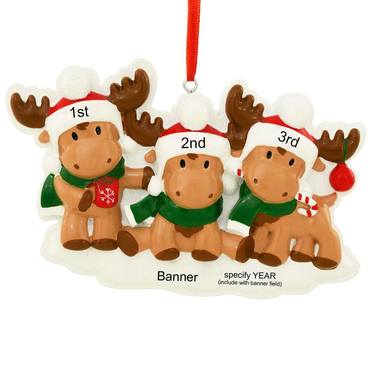 Moose Family Of 3 Ornament