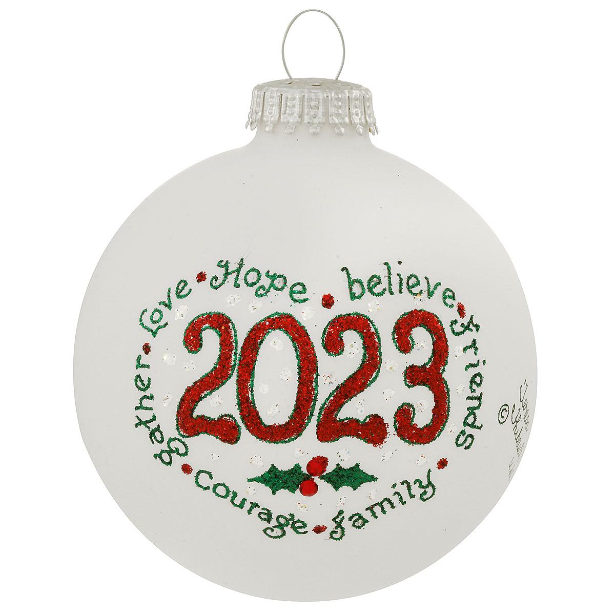 2023 Heart Gifts Glass Ornament