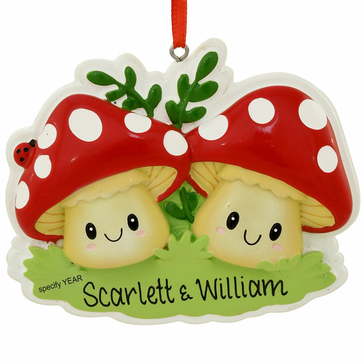 Mushroom Couple Ornament