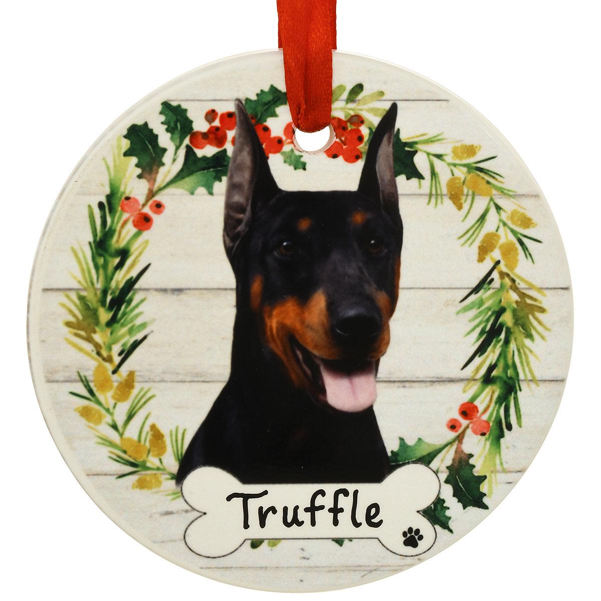 Personalized Doberman Pinscher Ceramic Ornament