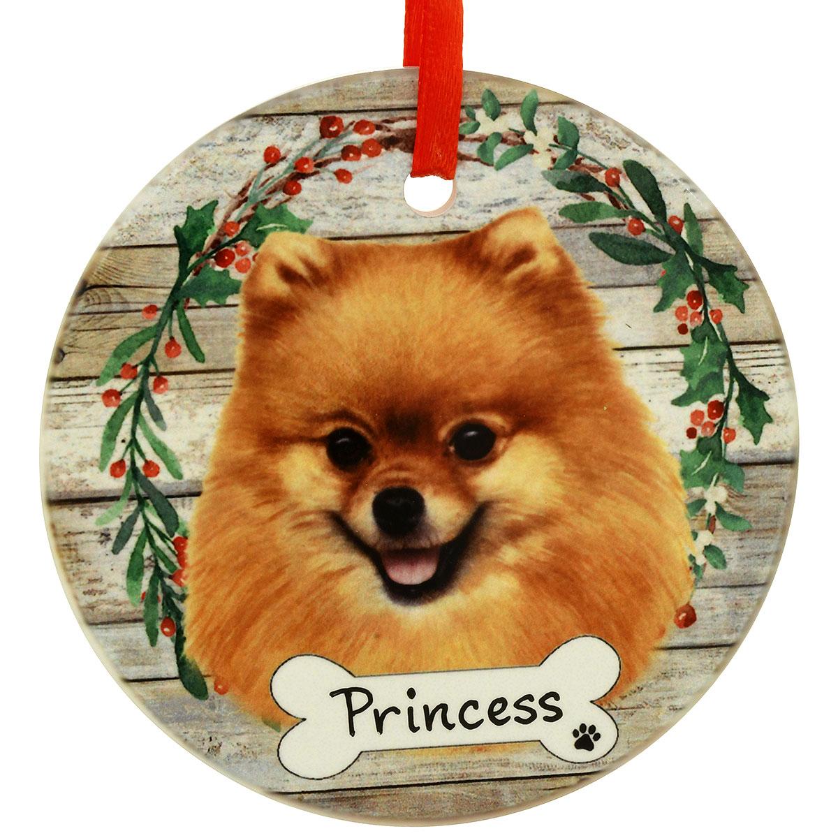 Personalized Pomeranian Ceramic Ornament