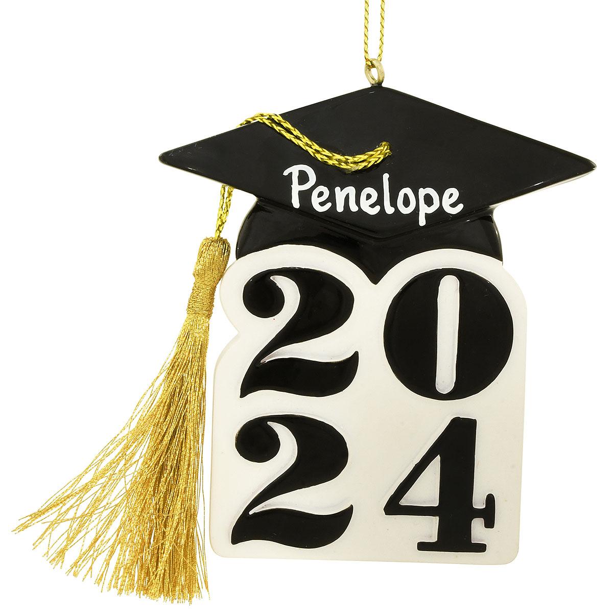 Personalized 2024 Graduation Cap Ornament With Date And Tassel