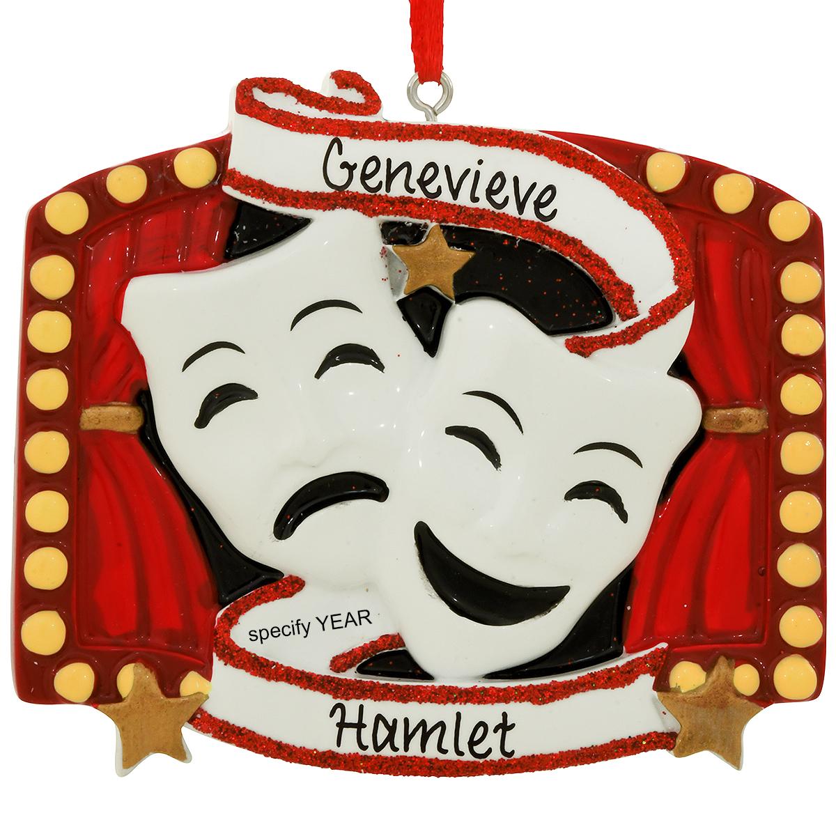 Personalized Theater Masks Ornament