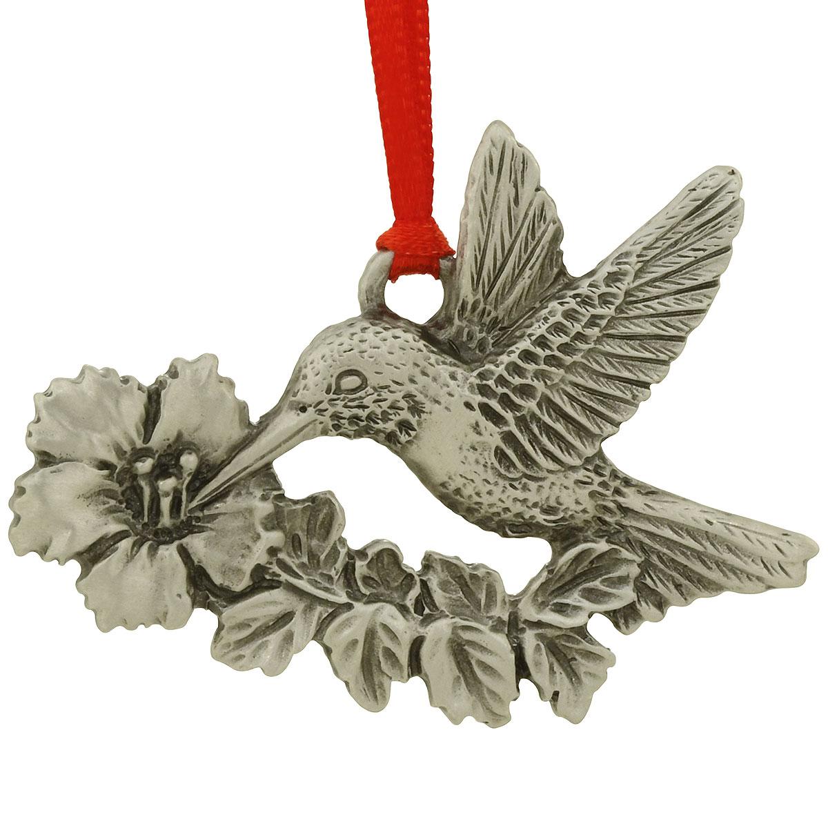 Hummingbird Pewter Metal Ornament