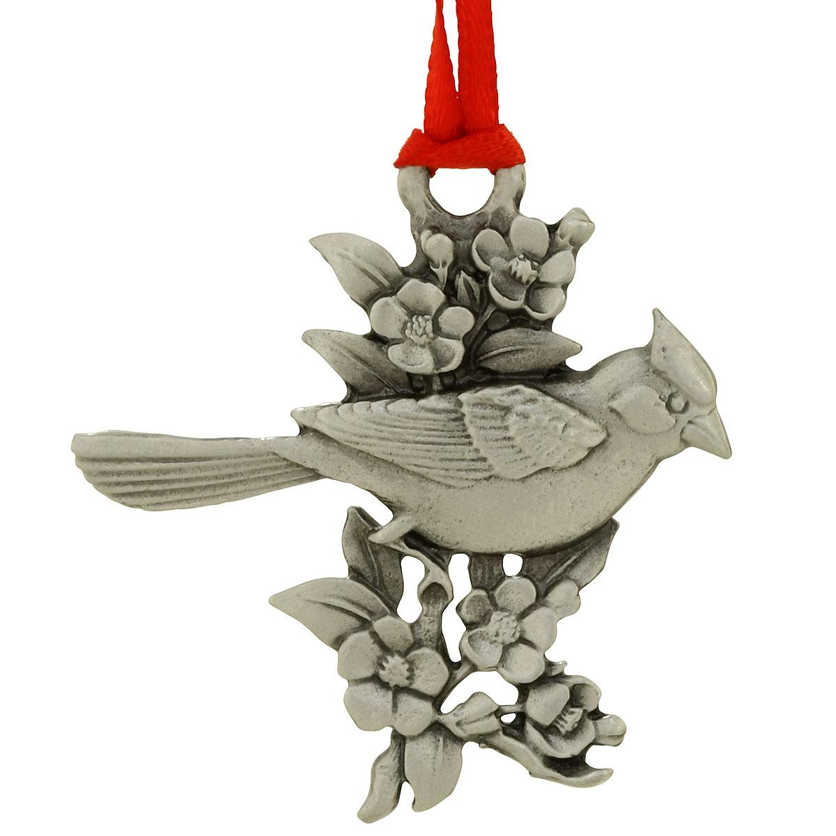 Cardinal Pewter Metal Ornament