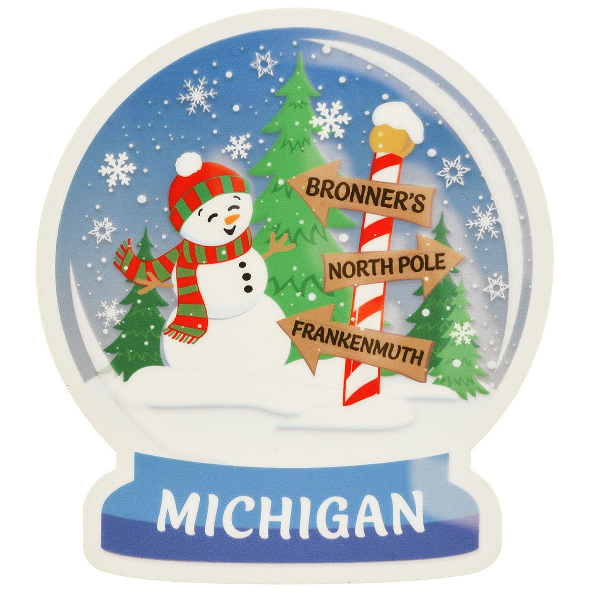 Michigan Snow Globe Die-Cut Vinyl