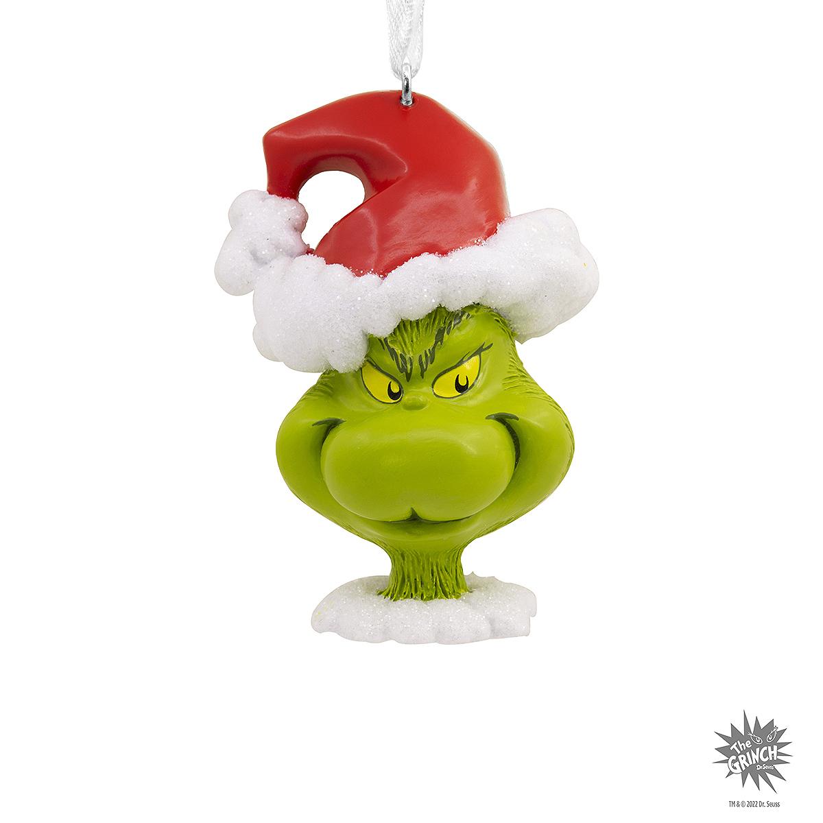 Grinch Head Resin Hallmark Ornament
