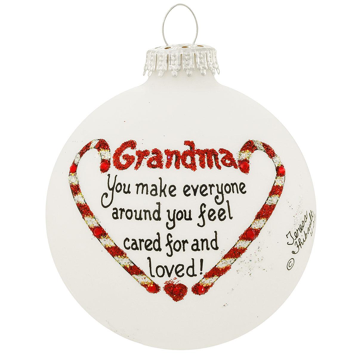 Grandma Cared For Heart Gifts Glass