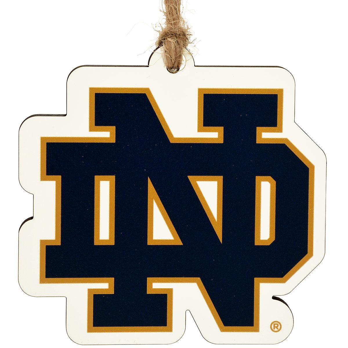 Notre Dame Logo Wooden Ornament