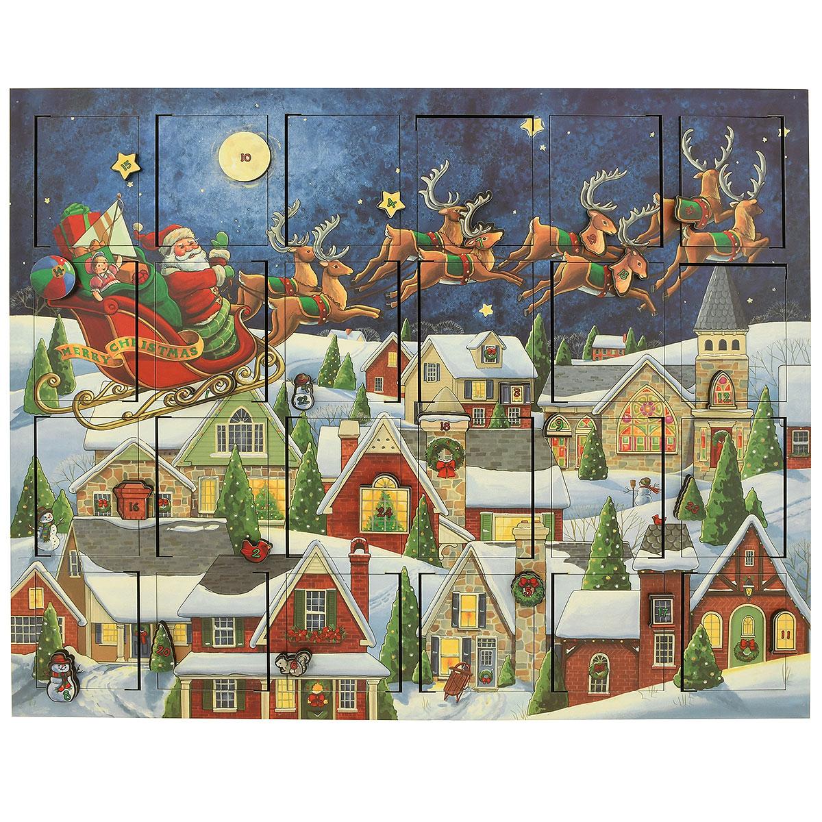 Sleigh Wooden Advent Calendar Box