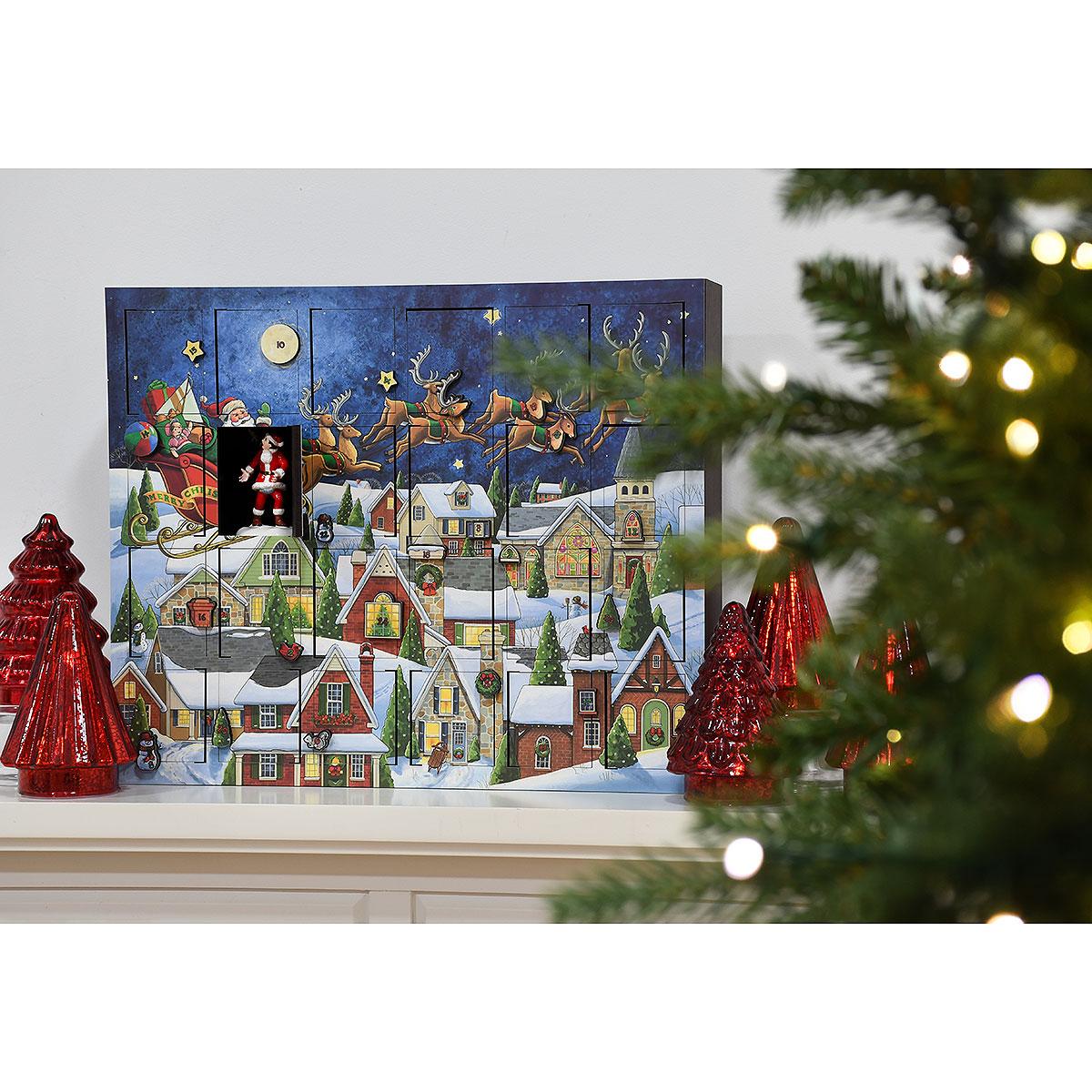 Sleigh Wooden Advent Calendar Box