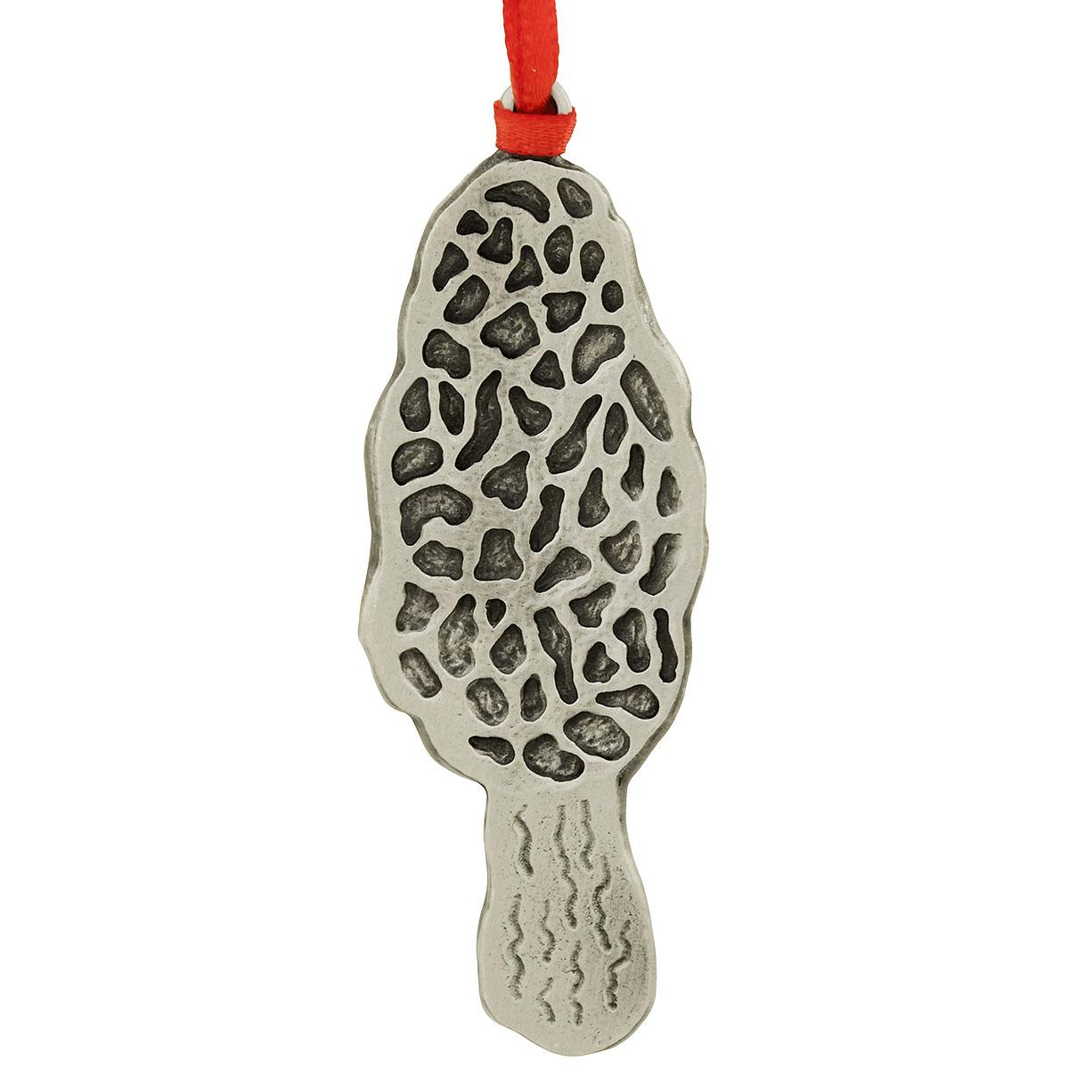 Morel Mushroom Pewter Ornament