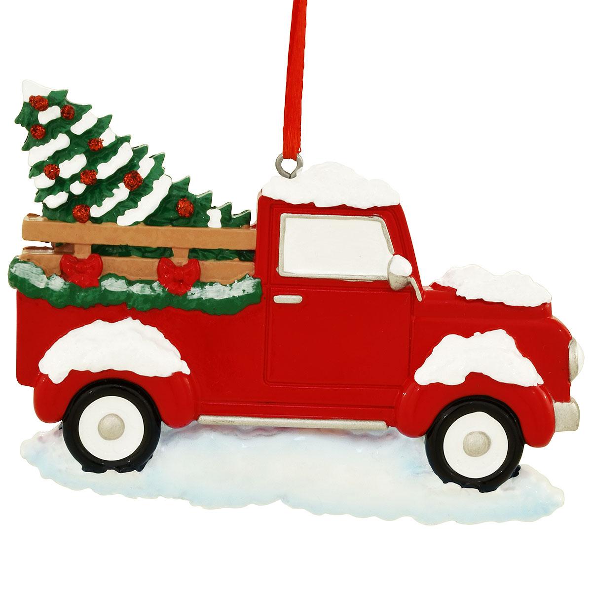 Red Truck With Tree