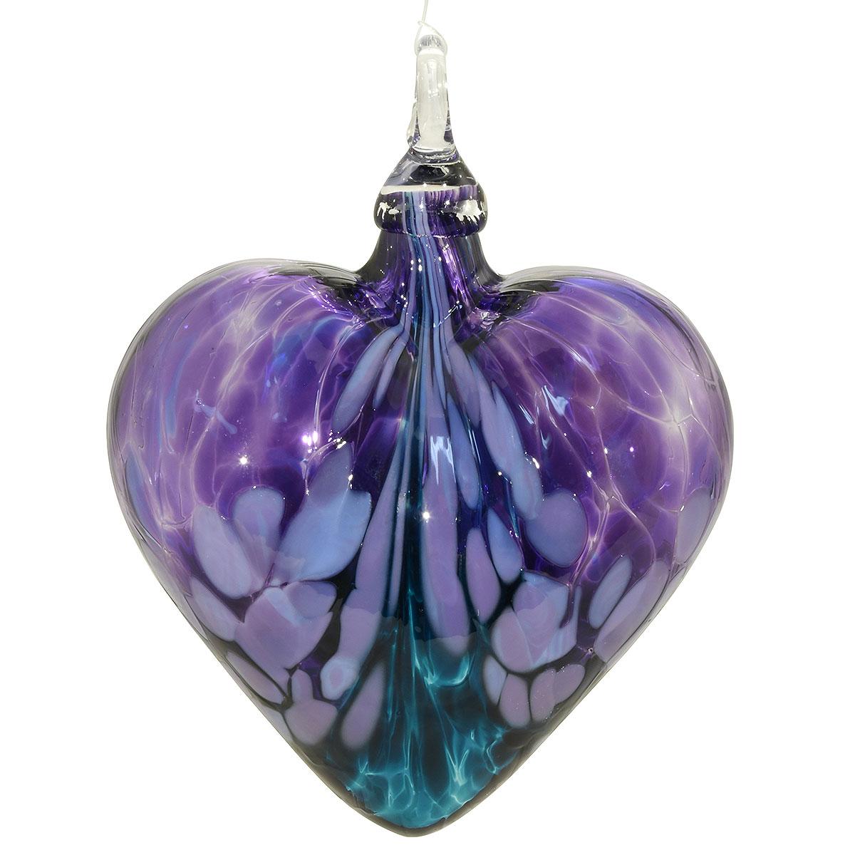 Iris Classic Heart Glass Ornament