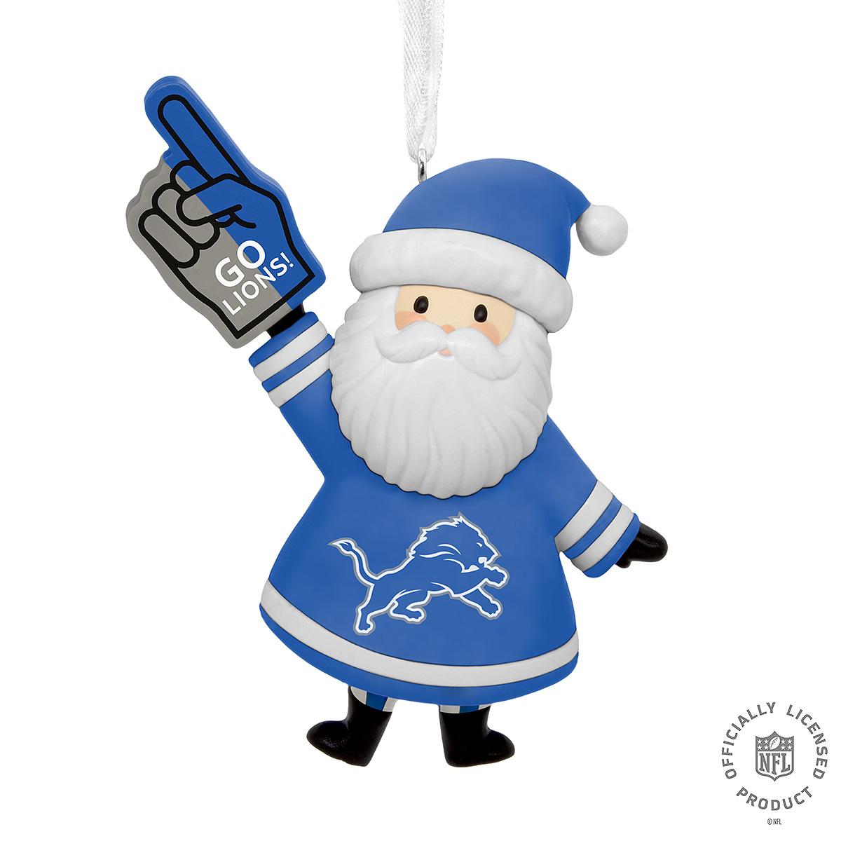 Detroit Lions NFL Santa Figural