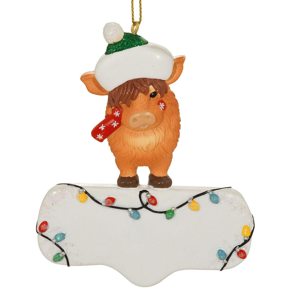 Personalized Highland Cow Orn