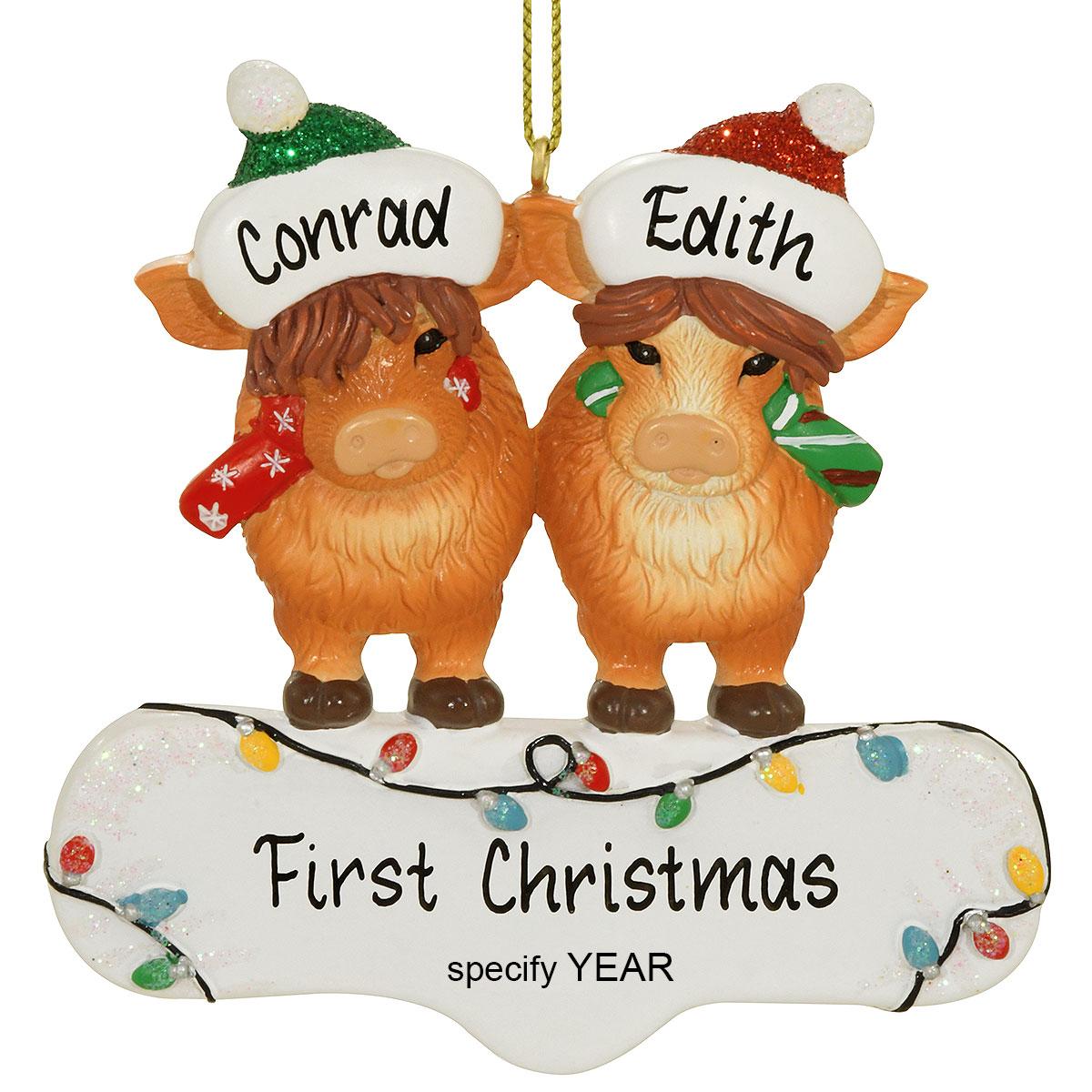 Personalized Highland Cow Couple