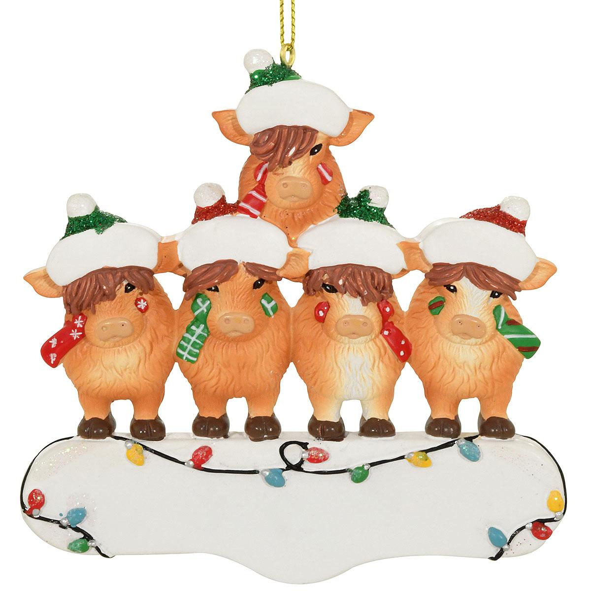 Personalized Highland Cow Family 5