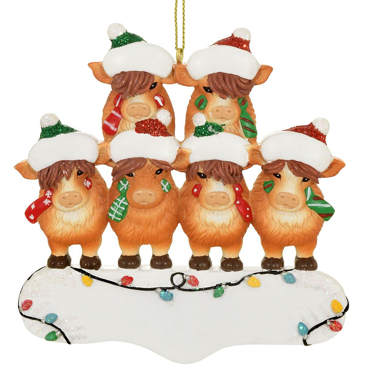 Personalized Highland Cow Family 6
