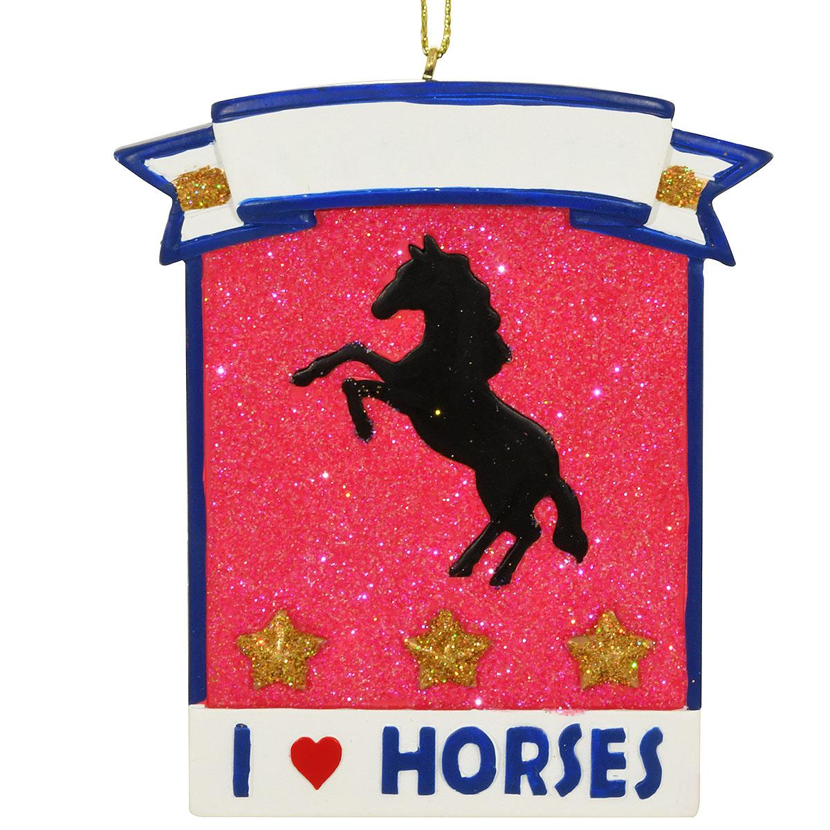 Personalized I Love Horses Pink