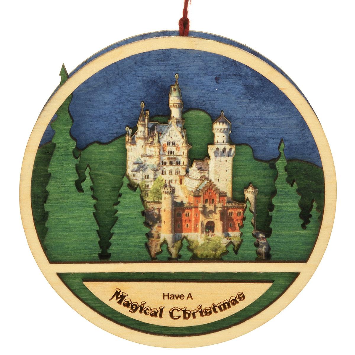 A Magical Christmas Wood Ornament