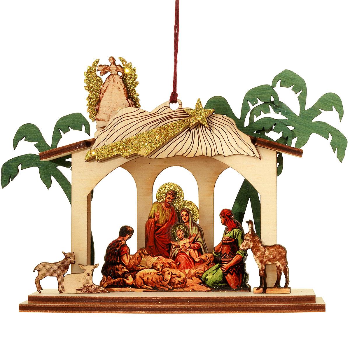 Nativity Wood Ornament