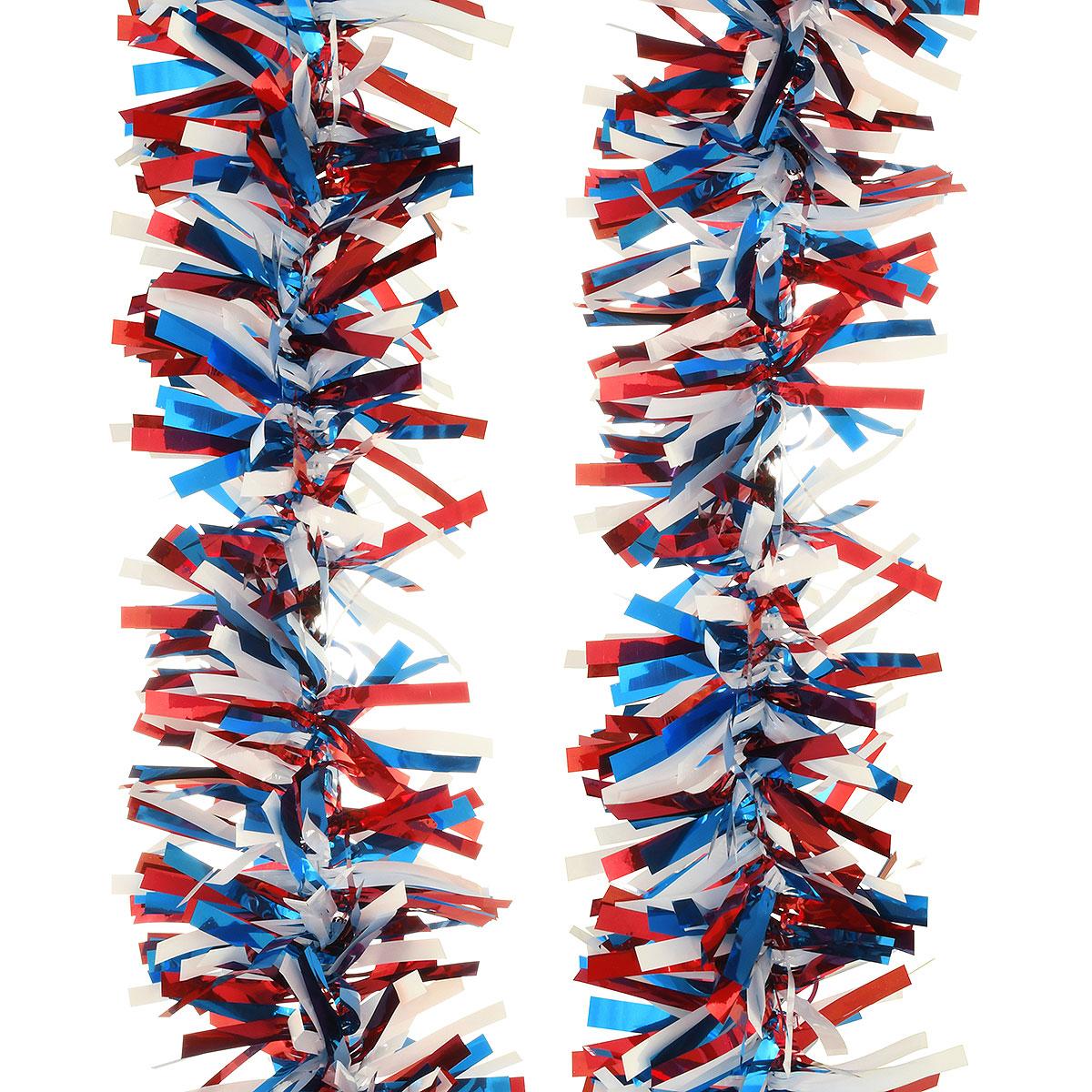 Red/White/Blue Patriotic 15' Tinsel