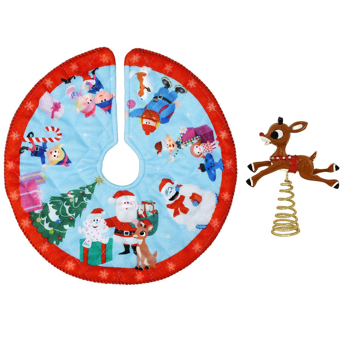 Rudolph Mini Tree Topper And Skirt